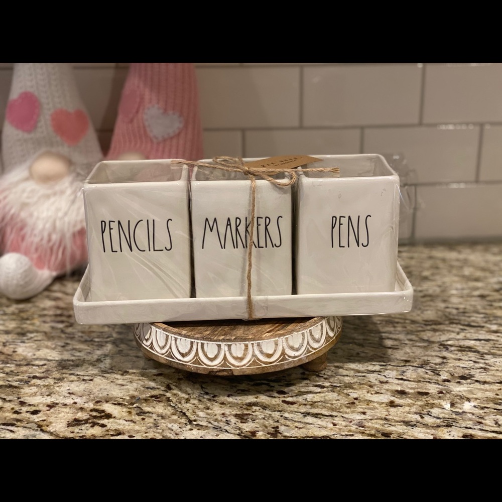 Rae Dunn PENS MARKERS PENCILS set